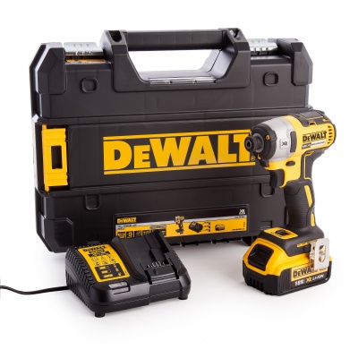 Dewalt impact driver complete with 1 x 4.0 amp li-ion batteries, fastcharger and case